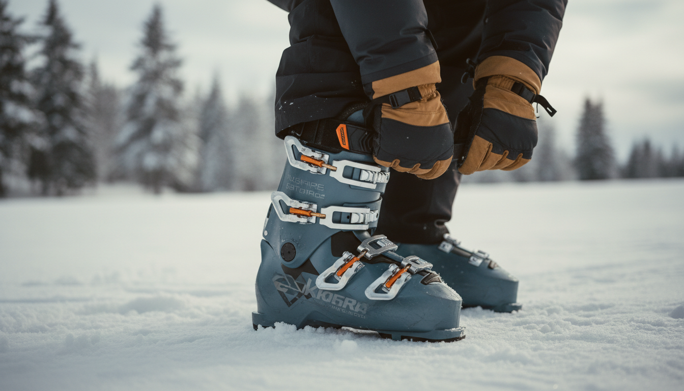 Custom insoles for ski boots showing impact cushioning and joint protection