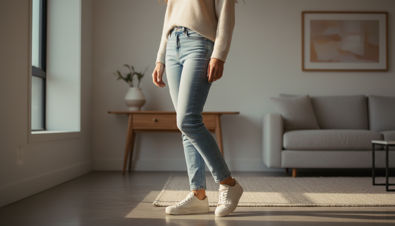 Man experiencing improved posture and comfort from proper foot alignment with quality insoles