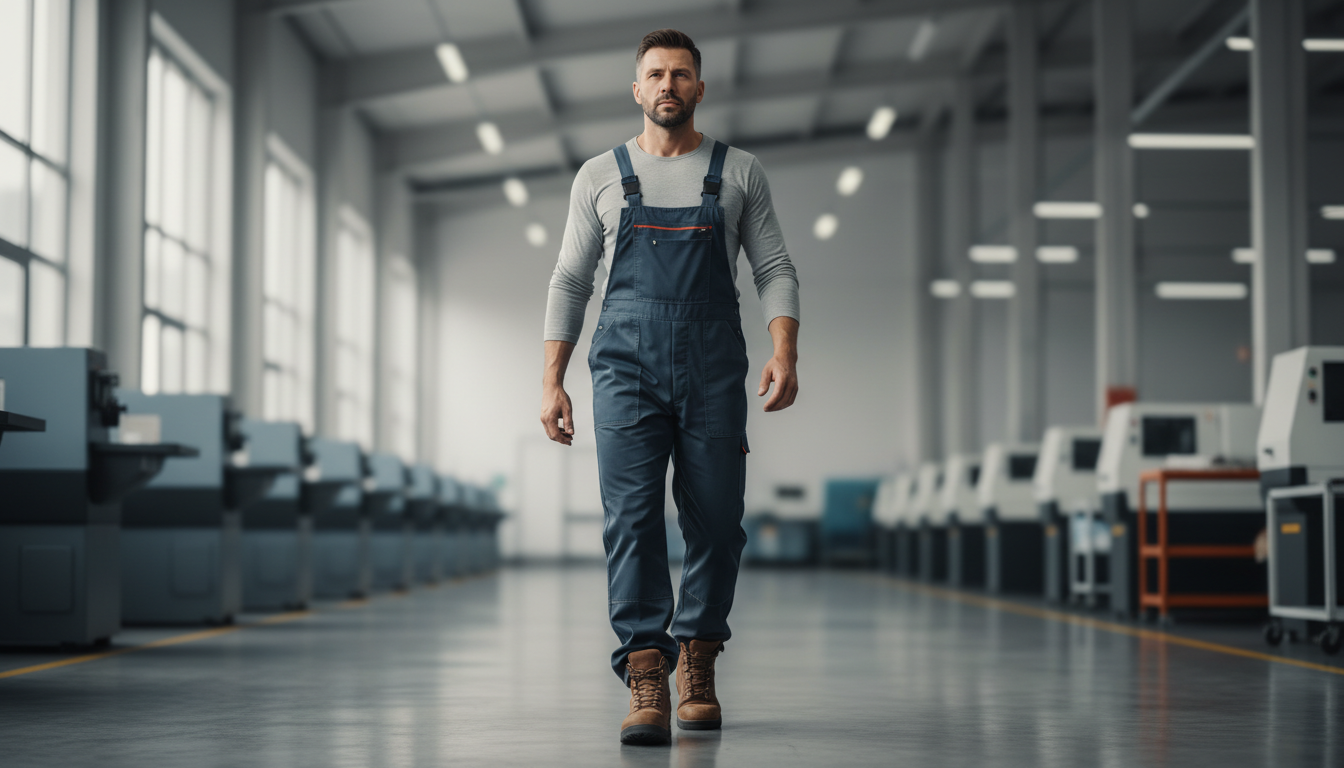 Worker wearing proper safety boots with insoles to prevent workplace injuries