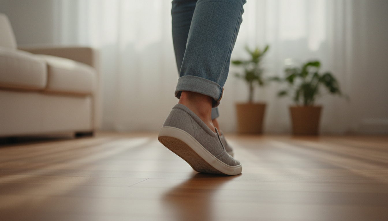CRUVHEAL Memory Foam Insoles providing comfort on hard floors