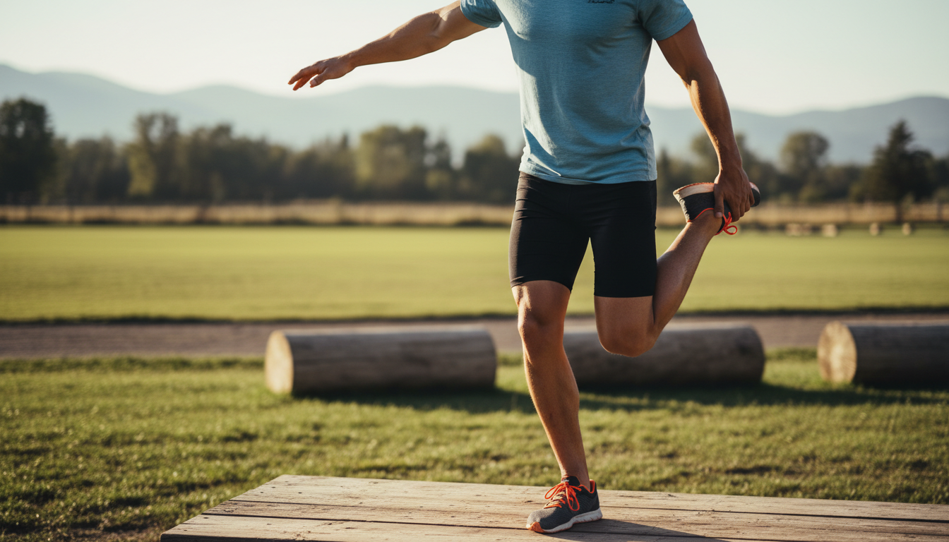 Balance training foundation showing foot stability and athletic control