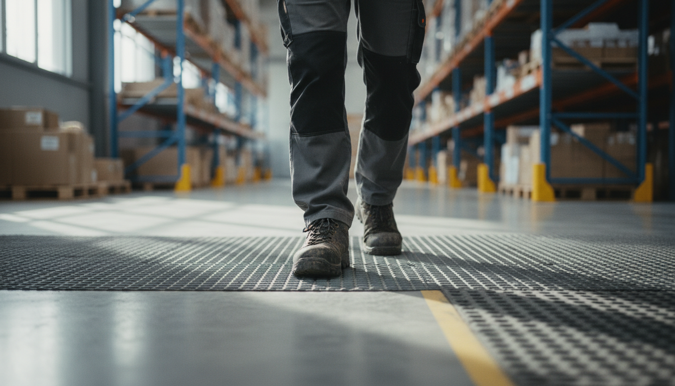 Different workplace flooring types and their impact on foot health and comfort