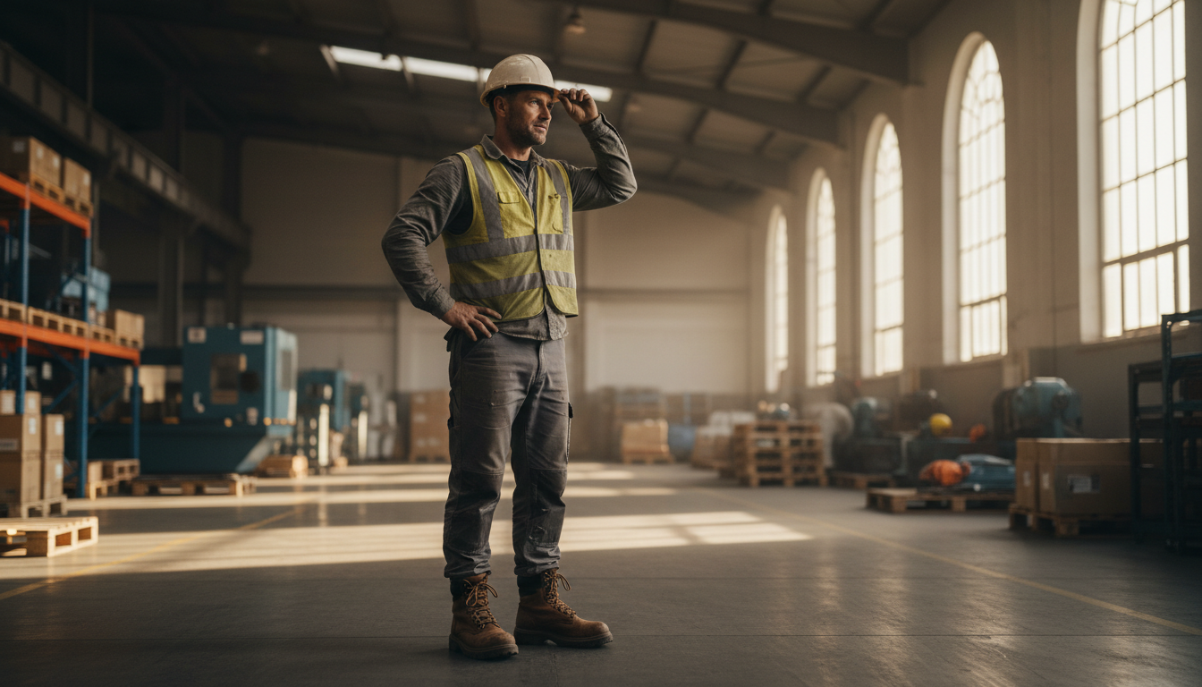 Workplace habits for foot protection in industrial and construction environments
