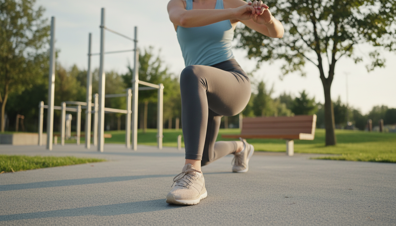 Foot stability during outdoor fitness training with proper athletic shoe insoles