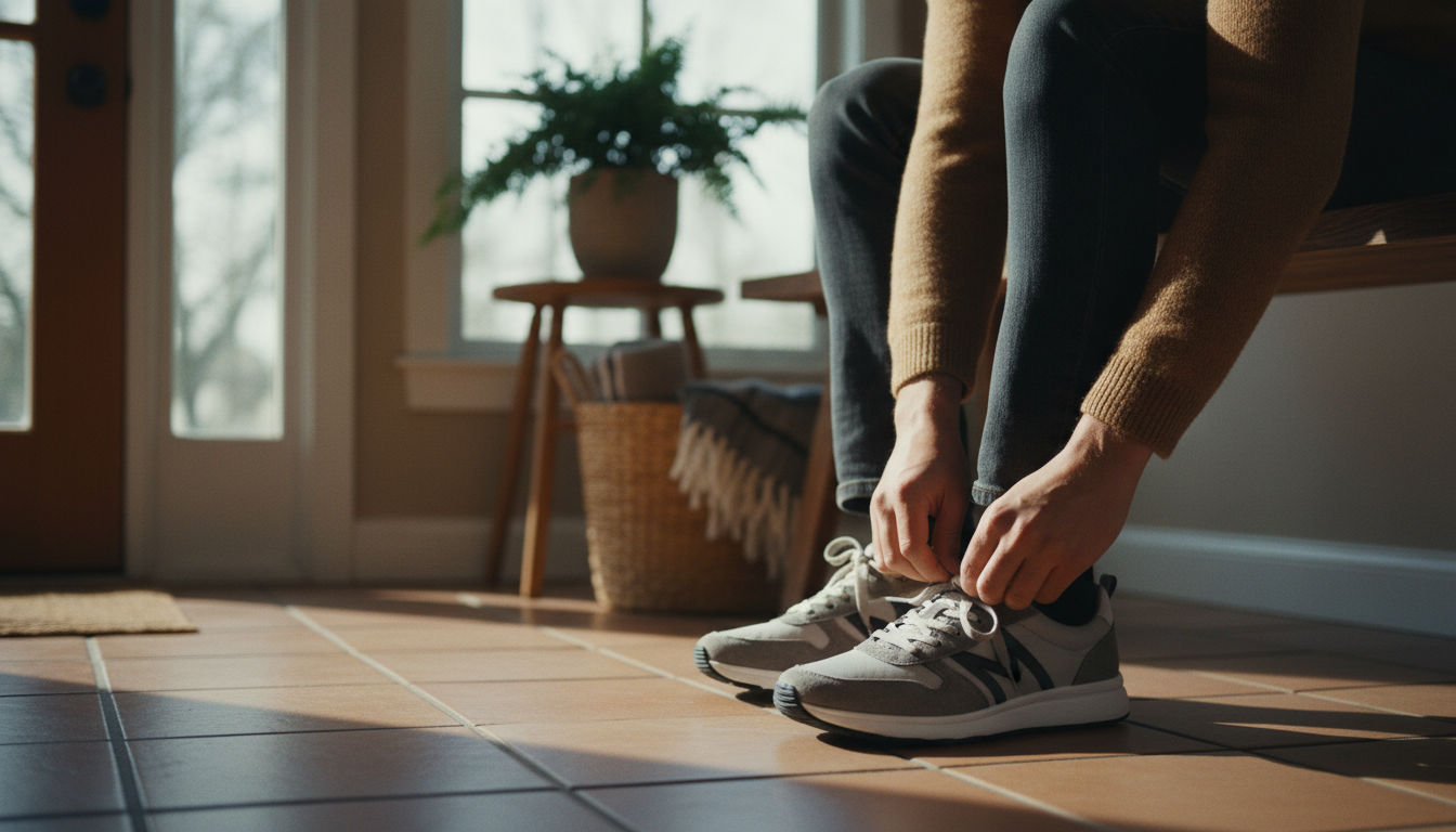 Illustration showing different shoe wear patterns revealing walking habits and foot alignment issues