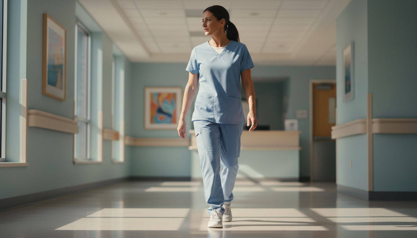 Worker staying comfortable during long walking shift with proper footwear and insoles